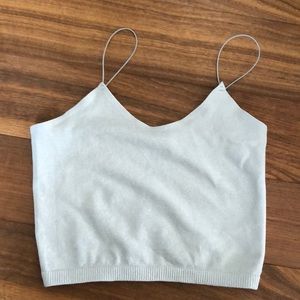 Grey thin strap crop top - dynamite